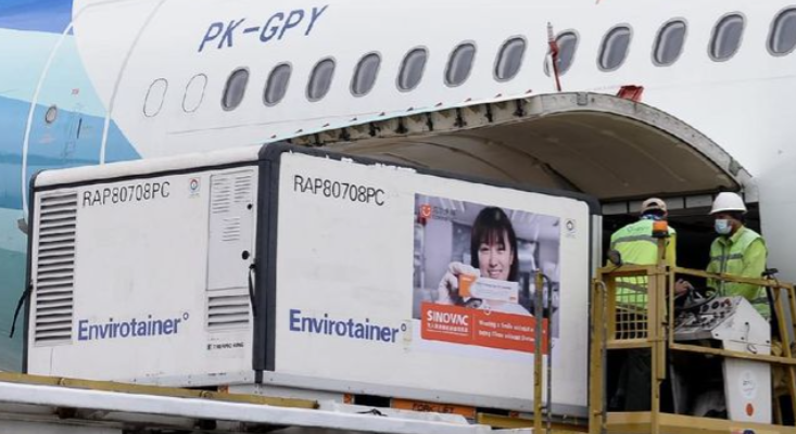 5 Juta Dosis Vaksin Sinovac Kembali Tiba di Indonesia